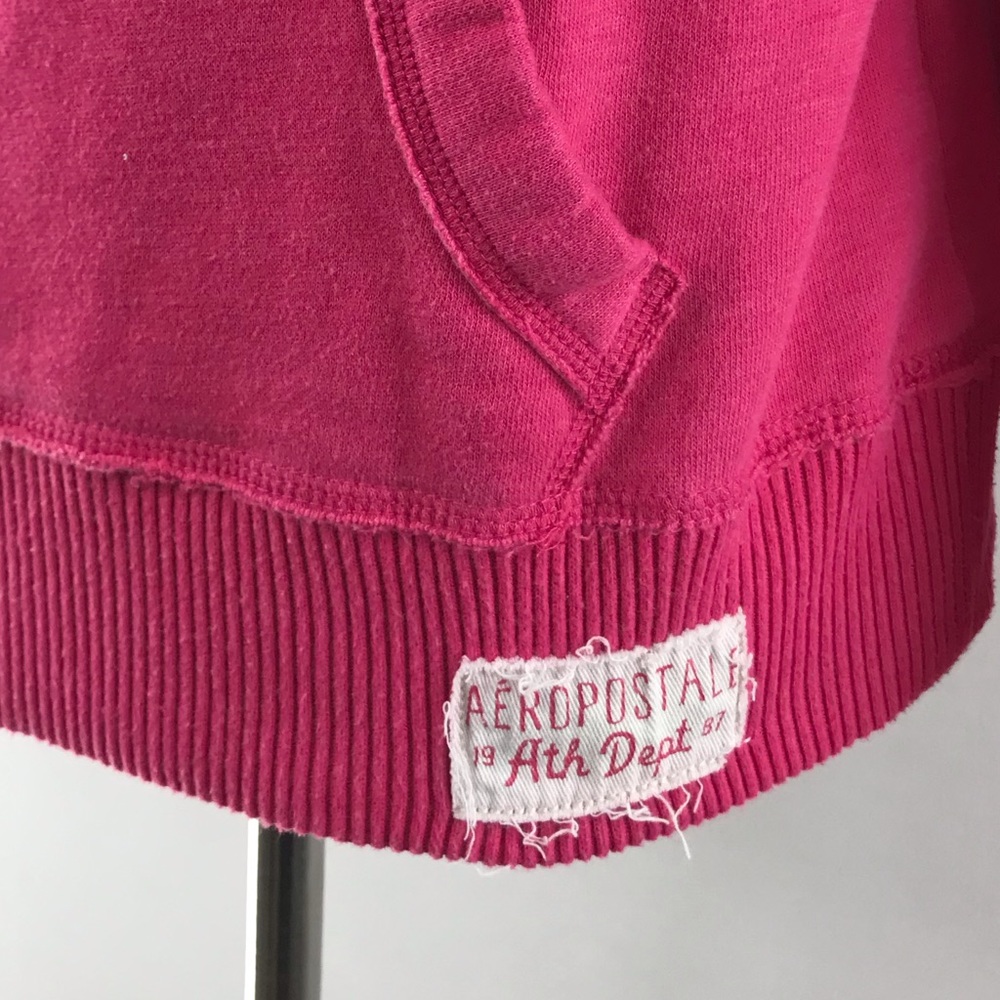 Aeropostale Pink Soft Pullover Kangaroo Pouch Logo Hoodie XL - Picture 5 of 8